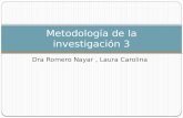 Dra Romero Nayar, Laura Carolina Metodología de la investigación 3.