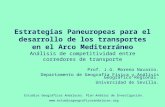 Estrategias Paneuropeas para el desarrollo de los transportes en el Arco Mediterráneo Análisis de competitividad entre corredores de transporte Prof.