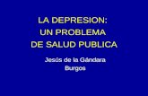 LA DEPRESION: UN PROBLEMA DE SALUD PUBLICA Jesús de la Gándara Burgos.