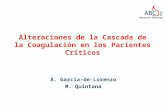 ABC Advanced Bleeding Care Alteraciones de la Cascada de la Coagulación en los Pacientes Críticos A. García-de-Lorenzo M. Quintana.