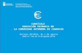 CURRÍCULO EDUCACIÓN PRIMARIA EN LA COMUNIDAD AUTÓNOMA DE CANARIAS Decreto 89/2014, de 1 de agosto (BOC n.º 156, de 13 de agosto 2014)