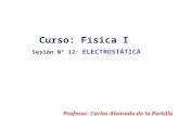 Curso: Física I Sesión Nº 12: ELECTROSTÁTICA Profesor: Carlos Alvarado de la Portilla.