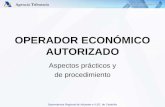 Dependencia Regional de Aduanas e II.EE. de Cataluña OPERADOR ECONÓMICO AUTORIZADO Aspectos prácticos y de procedimiento.