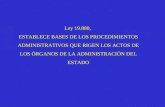 Ley 19.880, ESTABLECE BASES DE LOS PROCEDIMIENTOS ADMINISTRATIVOS QUE RIGEN LOS ACTOS DE LOS ÓRGANOS DE LA ADMINISTRACIÓN DEL ESTADO.