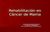 Rehabilitación en Cáncer de Mama Instituto de Oncología Ángel Roffo Lic. Mirtha S. Kwiatkowski Jefa del Departamento de Rehabilitación.