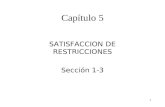 1 Capítulo 5 SATISFACCION DE RESTRICCIONES Sección 1-3.