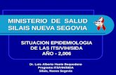 MINISTERIO DE SALUD SILAIS NUEVA SEGOVIA SITUACION EPIDEMIOLOGIA DE LAS ITS/VIH/SIDA AÑO - 2,006 Dr. Luis Alberto Huete Baquedano Programa ITS/VIH/SIDA.