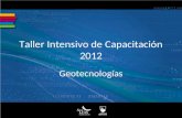 Taller Intensivo de Capacitación 2012 Geotecnologías.