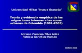 1 Teoría y evidencia empírica de las migraciones internas a las zonas urbanas de Colombia (1991-2005) MARZO 2006 Adriana Carolina Silva Arias Patricia.