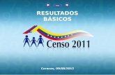 RESULTADOS BÁSICOS Caracas, 09/08/2012 Inicio. Objetivo de la Presentación Total de la población venezolana para el 30 de octubre del año 2011. Resultados.