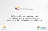 Aplicación de parámetros técnicos para garantizar el acceso a la información pública.