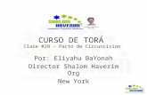 CURSO DE TORÁ Clase #39 – Pacto de Circuncision Por: Eliyahu BaYonah Director Shalom Haverim Org New York.