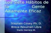 Los Siete Hábitos de la Gente Altamente Eficaz Stephen Covey Ph. D. Breve Resumen Libre Darío Herrera M.