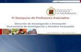 IV Desayuno de Profesores Asociados Dirección de Investigación e Innovación Vicerrectoría de Investigación y Estudios Avanzados.