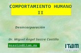 COMPORTAMIENTO HUMANO II Dr. Miguel Ángel Sastre Castillo Desincorporación msastre@itam.mx.