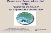 1 Fundamentos del Nivel 1A Educación y Certificación para las Personas Involucradas en Actividades de Perturbación de Tierra Permisos Generales del NPDES.