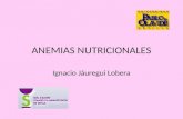 ANEMIAS NUTRICIONALES Ignacio Jáuregui Lobera. Conceptos a) Disminución de la concentración de hemoglobina por debajo de unos límites considerados normales.