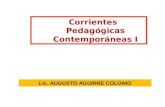 Lic. AUGUSTO AGUIRRE COLONIO Corrientes Pedagógicas Contemporáneas I.