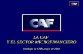 Santiago de Chile, mayo de 2002 LA CAF Y EL SECTOR MICROFINANCIERO.