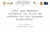 Tim Baker Universidad de Leeds ¿Por qué debemos estudiar el ciclo de carbono en los bosques tropicales? Taller de Mediciones Integradas de los Flujos de.