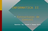INFORMATICA II Expositor: Ing. Armando R. Huapaya Sotero.