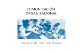 Expositor: Mg. Pedro Peña Huapaya COMUNICACIÓN ORGANIZACIONAL.