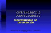 CONTINGENCIAS PROFESIONALES PROCEDIMIENTOS DE INTERVENCIÓN FEDERACIÓN DE COMUNICACIÓN Y TRANSPORTE CC.OO.