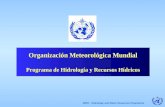 WMO – Hydrology and Water Resources Programme Organización Meteorológica Mundial Programa de Hidrología y Recursos Hídricos.