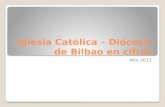 Iglesia Católica – Diócesis de Bilbao en cifras Año 2013.