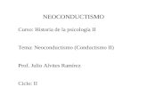 NEOCONDUCTISMO Curso: Historia de la psicología II Tema: Neoconductismo (Conductismo II) Prof. Julio Alvites Ramírez Ciclo: II.