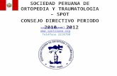 SOCIEDAD PERUANA DE ORTOPEDIA Y TRAUMATOLOGIA – SPOT CONSEJO DIRECTIVO PERIODO 2010 – 2012 spotperu@gmail.com  Teléfono 2218798.