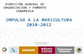 DIRECCIÓN GENERAL DE ORGANIZACIÓN Y FOMENTO CONAPESCA IMPULSO A LA MARICULTURA 2010-2012.