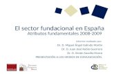 El sector fundacional en España Atributos fundamentales 2008-2009 Informe realizado por: Dr. D. Miguel Ángel Galindo Martin Dr. D. Juan José Rubio Guerrero.