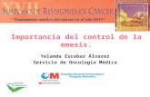 Importancia del control de la emesis. Yolanda Escobar Álvarez Servicio de Oncología Médica.
