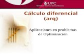 Cálculo diferencial (arq) Aplicaciones en problemas de Optimización.