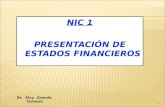 NIC 1 PRESENTACIÓN DE ESTADOS FINANCIEROS 1 Dr. Eloy Granda Carazas.