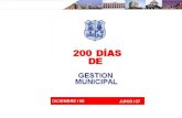ASUNCENOS/AS En este informe de los 200 días de Gobierno de la ciudad de Asunción, deseo dejar constancia que ésta Intendencia Municipal ha obtenido.