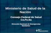 Ministerio de Salud de la Nación Consejo Federal de Salud Co.Fe.Sa Dirección Nacional de Emergencias Sanitarias.