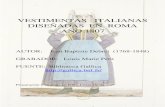 Vestimentas Italianas diseñadas en Roma año 1807