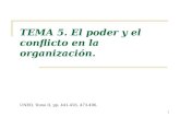 1 TEMA 5. El poder y el conflicto en la organización. UNED, Tomo II, pp. 441-456, 473-496.