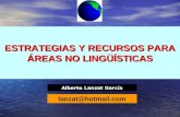 Alberto Lanzat García ESTRATEGIAS Y RECURSOS PARA ÁREAS NO LINGÜÍSTICAS lanzat@hotmail.com.