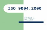 ISO 9004:2000 ENFOQUE A PRECESOS. ISO 9004:2000 Dirigida a los sistemas de gestión de la calidad. No es una norma obligatoria, únicamente recoge las directrices.