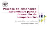 Proceso de enseñanza- aprendizaje para el desarrollo de competencias Lic. Martin Ulises Aparicio Morataya muaparicio@hotmail.com.