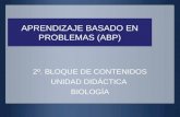 APRENDIZAJE BASADO EN PROBLEMAS (ABP) 2º. BLOQUE DE CONTENIDOS UNIDAD DIDÁCTICA BIOLOGÍA.