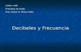 Decibeles y Frecuencia COMU 1108 Principios de Audio Prof. Héctor R. Piñero Cádiz.