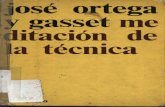 Meditacion de La Tecnica Jose Ortega y Gasset