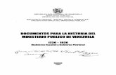 documentos para la historia del ministerio publico de venezuela