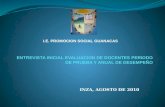 INZA, AGOSTO DE 2010 I.E. PROMOCION SOCIAL GUANACAS.