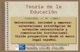 TOURIÑÁN, J. M. (2005) Universidad, sociedad y empresa: orientaciones estratégicas de extensión universitaria y comunicación institucional. Visión prospectiva.