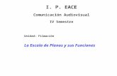 I. P. EACE Comunicación Audiovisual IV Semestre La Escala de Planos y sus Funciones Unidad: Filmación.